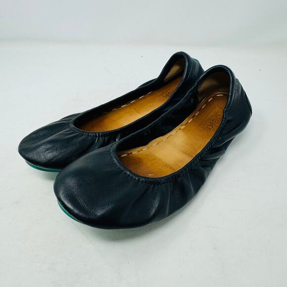 Tieks By Gavrieli Womens Leather black Ballet Flats Matte Black Shoes Slip Ons - Picture 3 of 16